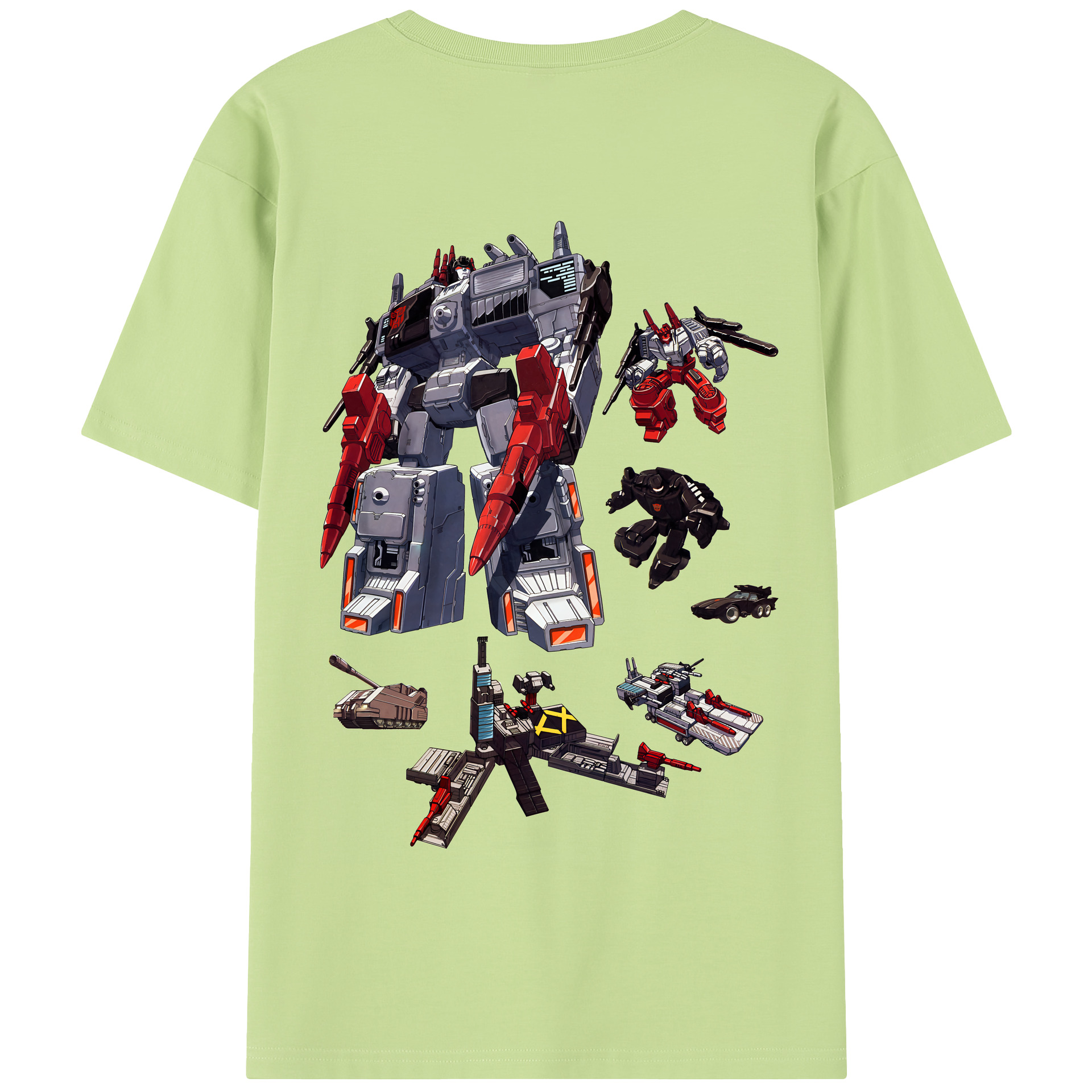 （画像用） Transformers トランスフォーマー 綿100％半袖Tシャツ（背面プリント）